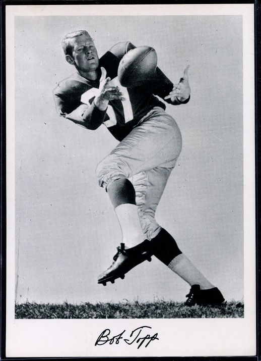 Bob Topp 1956 Giants Team Issue football card Bob Topp 1956 Giants Team Issue football card