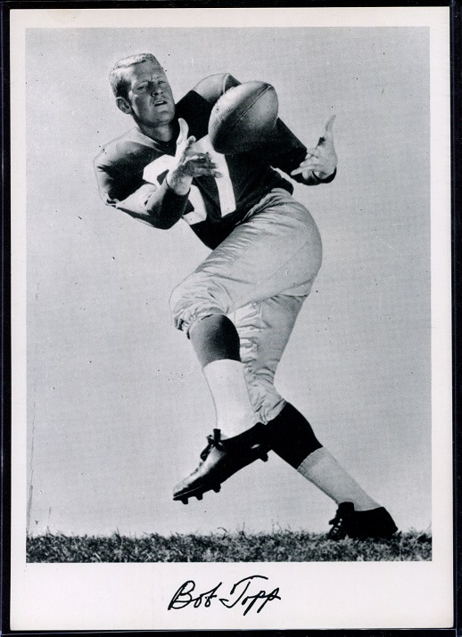 Bob Topp 1956 Giants Team Issue football card