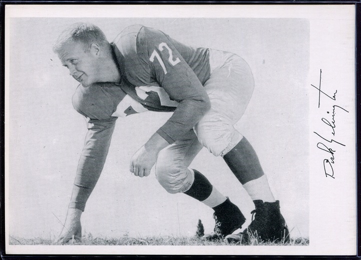 Dick Yelvington 1956 Giants Team Issue football card