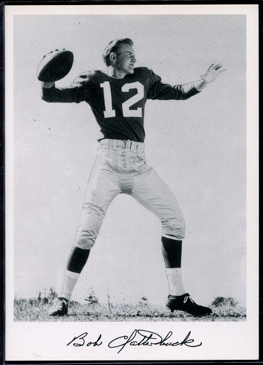 Bob Clatterbuck 1956 Giants Team Issue football card