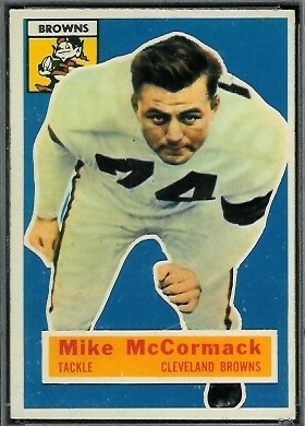 Mike McCormack 1956 Topps football card
