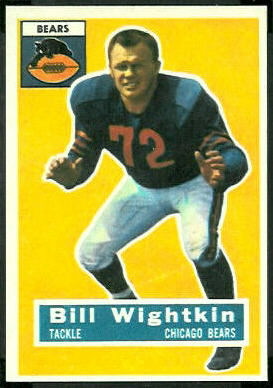 Bill Wightkin 1956 Topps football card