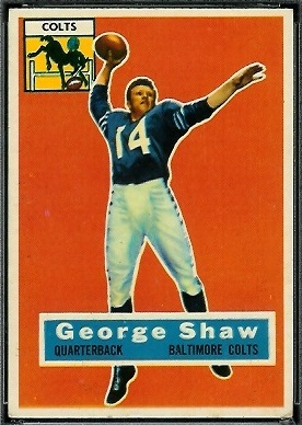 George Shaw 1956 Topps football card