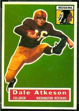 Dale Atkeson 1956 Topps football card Dale Atkeson 1956 Topps football card