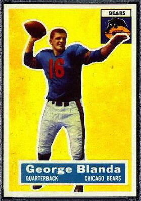 George Blanda 1956 Topps football card