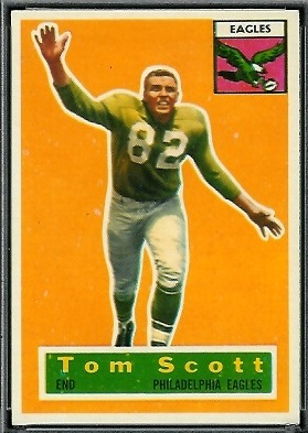 Tom Scott 1956 Topps football card Tom Scott 1956 Topps football card