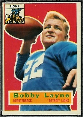 Bobby Layne 1956 Topps football card Bobby Layne 1956 Topps football card