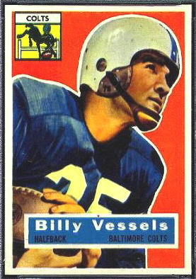 Billy Vessels 1956 Topps football card