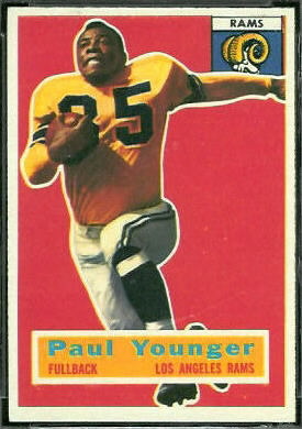 Tank Younger 1956 Topps football card