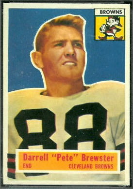 Pete Brewster 1956 Topps football card