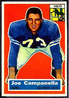 Joe Campanella 1956 Topps football card