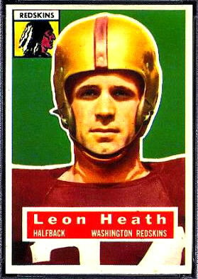 Leon Heath 1956 Topps football card