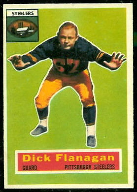 Dick Flanagan 1956 Topps football card