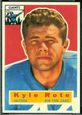 Kyle Rote 1956 Topps football card