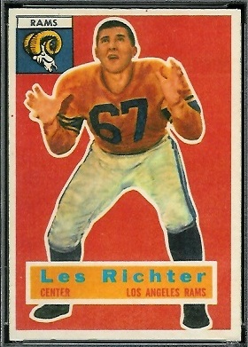 Les Richter 1956 Topps football card