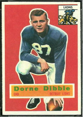 Dorne Dibble 1956 Topps football card