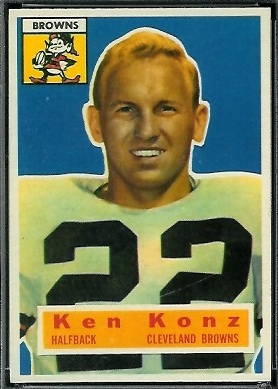 Ken Konz 1956 Topps football card