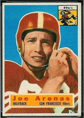 Joe Arenas 1956 Topps football card