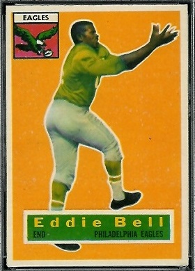 Eddie Bell 1956 Topps football card