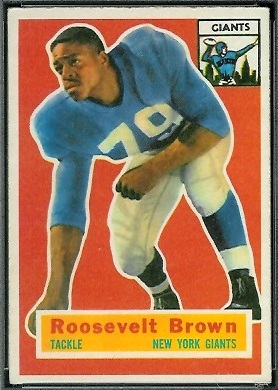 Roosevelt Brown 1956 Topps football card Roosevelt Brown 1956 Topps football card