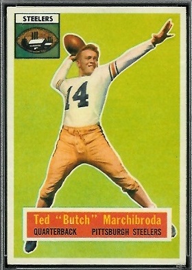 Ted Marchibroda 1956 Topps football card