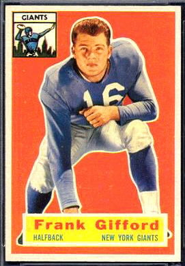 Frank Gifford 1956 Topps football card