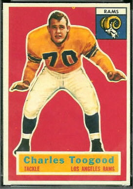 Charles Toogood 1956 Topps football card