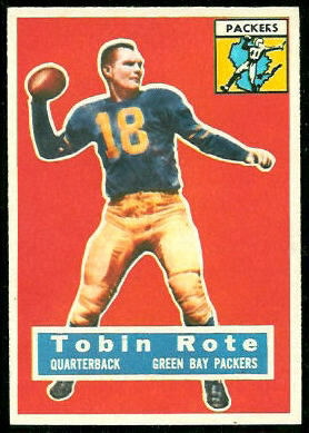 Tobin Rote 1956 Topps football card