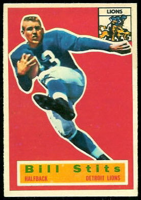 Bill Stits 1956 Topps football card