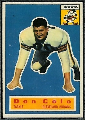 Don Colo 1956 Topps football card