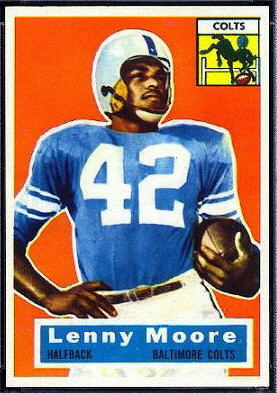 Lenny Moore 1956 Topps football card