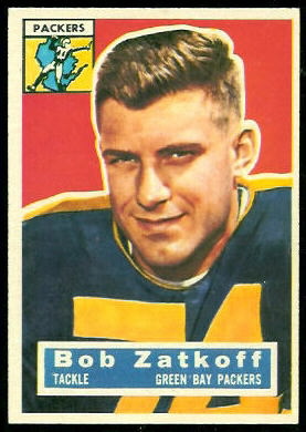 Roger Zatkoff 1956 Topps football card