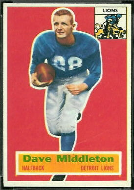Dave Middleton 1956 Topps football card