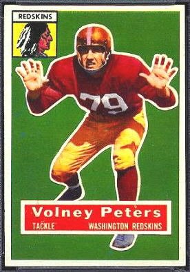 Volney Peters 1956 Topps football card