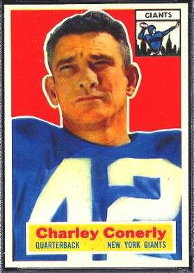 Charley Conerly 1956 Topps football card