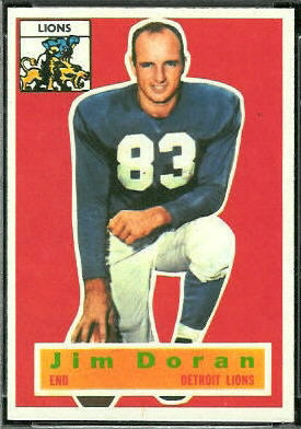 Jim Doran 1956 Topps football card