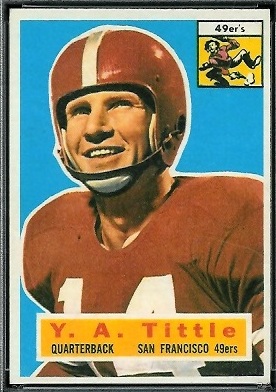 Y.A. Tittle 1956 Topps football card