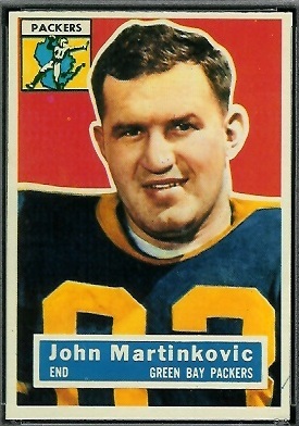 John Martinkovic 1956 Topps football card