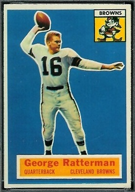 George Ratterman 1956 Topps football card