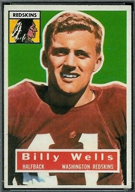 Billy Wells 1956 Topps football card