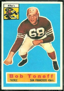 Bob Toneff 1956 Topps football card