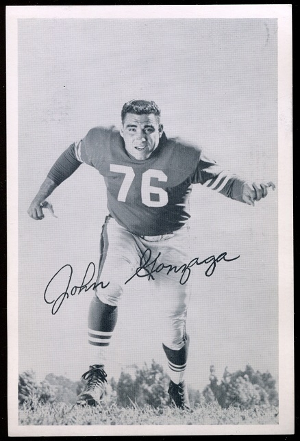 John Gonzaga 1957 49ers Team Issue football card