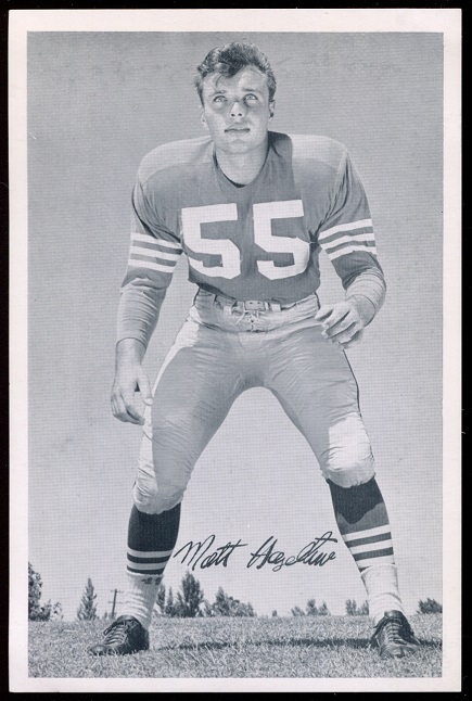 Matt Hazeltine 1957 49ers Team Issue football card Matt Hazeltine 1957 49ers Team Issue football card