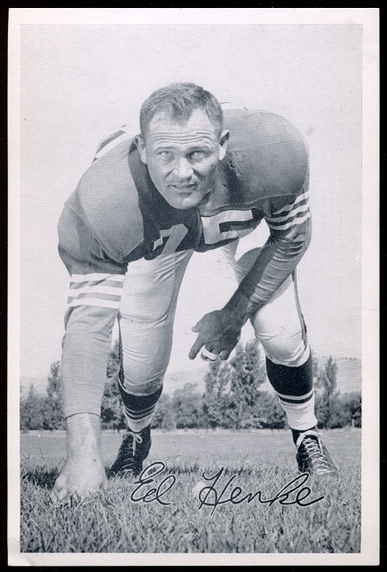 Ed Henke 1957 49ers Team Issue football card