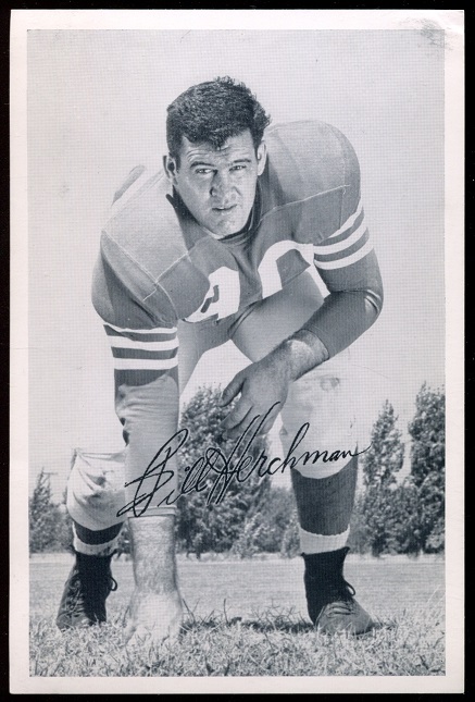 Bill Herchman 1957 49ers Team Issue football card