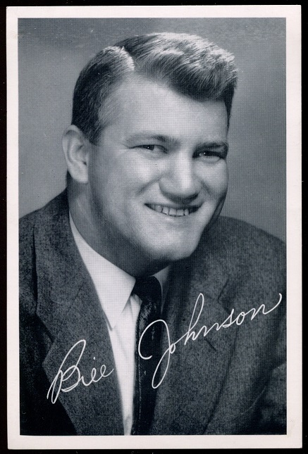Bill Johnson 1957 49ers Team Issue football card