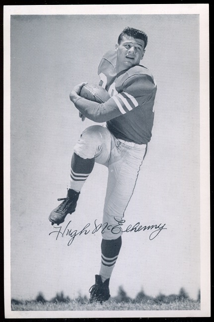 Hugh McElhenny 1957 49ers Team Issue football card