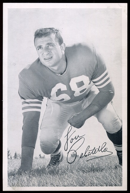 Lou Palatella 1957 49ers Team Issue football card