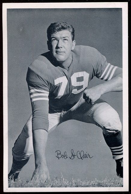 Bob St. Clair 1957 49ers Team Issue football card