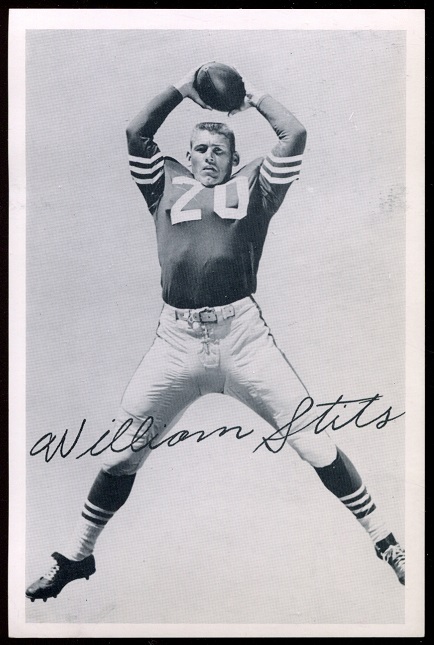 Bill Stits 1957 49ers Team Issue football card